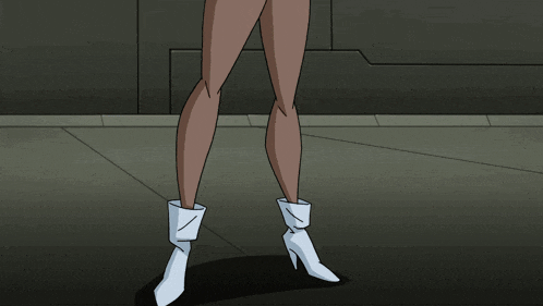 a woman in a white leotard with a hole in the chest