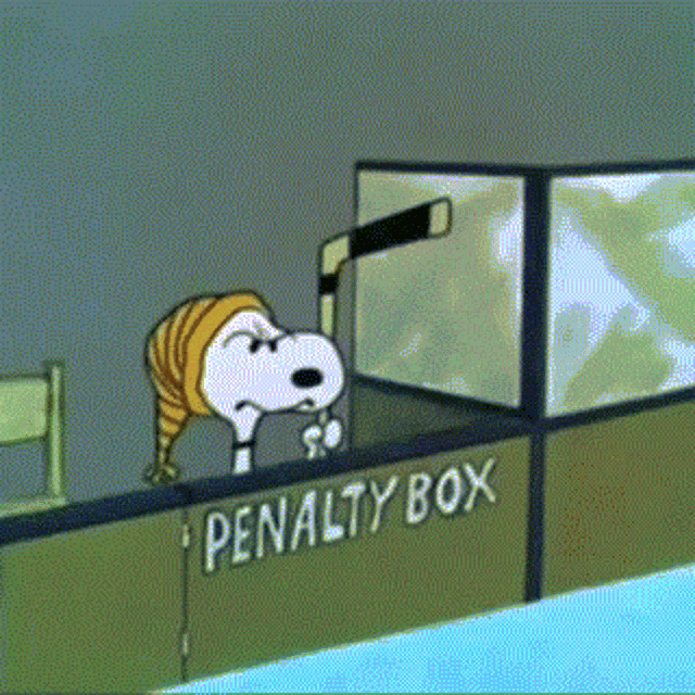 Hockey Snoopy GIF - Hockey Snoopy Penalty Box GIFs