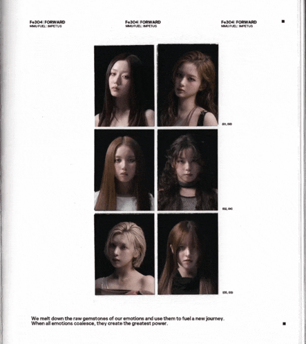 a group of girls are featured on a page that says ' we melt down the raw gemstones of our emotions ' on it