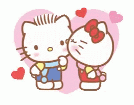 Hello Kitty Kiss GIF - Hello Kitty Kiss Dear Daniel GIFs