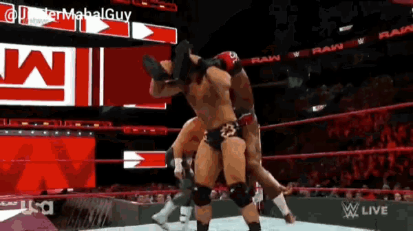 a wrestling match is being broadcast live on wwe live