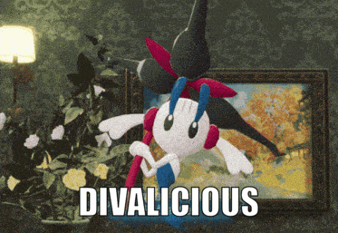 a picture of a stuffed animal with the words divalicious written below it