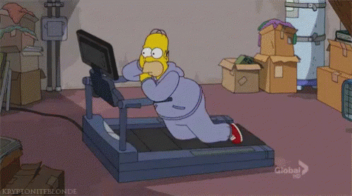 Homer Simpson The Simpsons GIF - Homer Simpson The Simpsons Treadmill GIFs