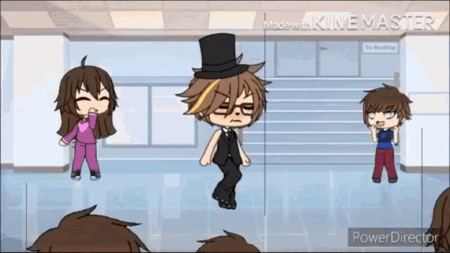 a cartoon of a man wearing a top hat and glasses