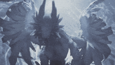 a statue of a bird with feathers on its head