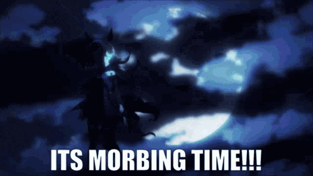 a picture of a person with the words " its morning time " on it