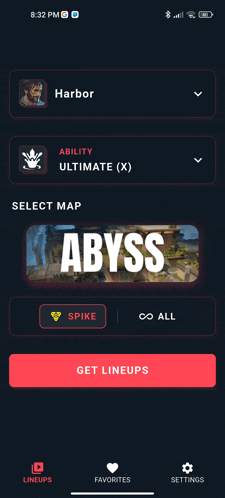 a screenshot of a game called abyss on a cell phone