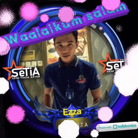 a man in a blue shirt is surrounded by a sign that says seria