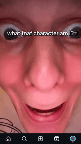 a close up of a person 's face with the caption what fnaf character am i ?