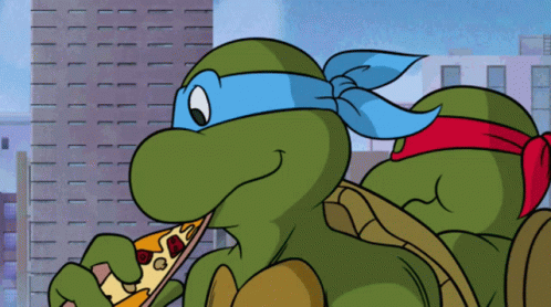 Tmnt Leonardo GIF - Tmnt Leonardo Eating Pizza GIFs