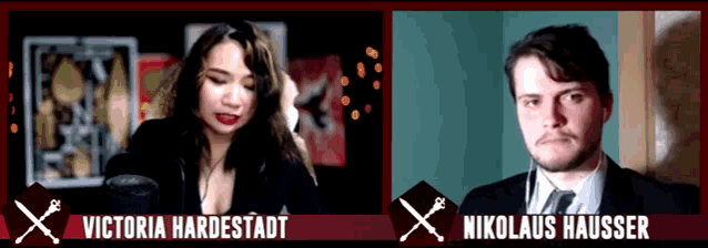 victoria hardstadt and nikolaus hausser are featured on this screen