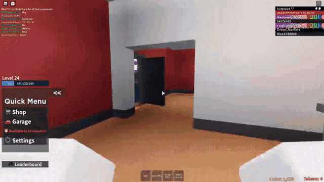 a screenshot of a video game shows a quick menu