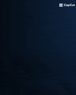 a blue background with a glowing sphere and the words capcut