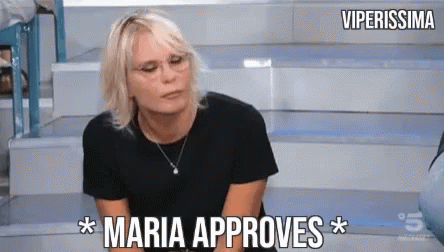 Maria Approves Viperissima GIF - Maria Approves Viperissima Maria De Filippi GIFs