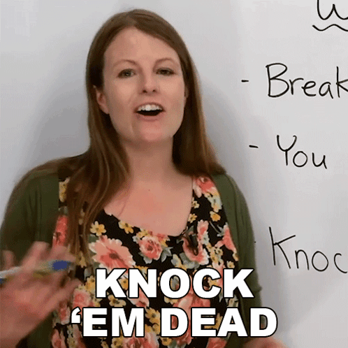 Knock Em Dead Emma GIF - Knock Em Dead Emma Engvid GIFs