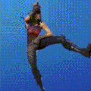 a person is jumping in the air with one leg up in the air .