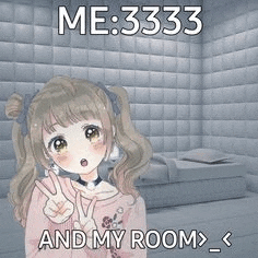 a girl is giving a peace sign in a room with a bed and a wall .