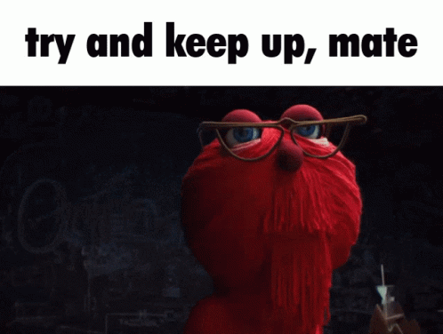 Try And Keep Up Mate Dhmis GIF - Try And Keep Up Mate Dhmis Red Guy GIFs