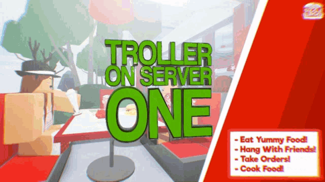 a video game called troller on server one is being played