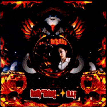 a colorful graphic with a woman in a circle and the words morning my