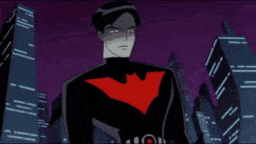 a close up of a cartoon character 's feet on a red and purple background .