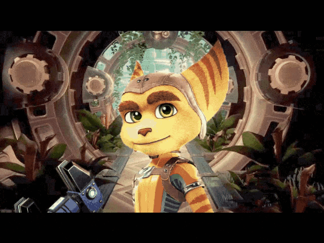 ratchet from the video game ratchet and clank is standing in a tunnel