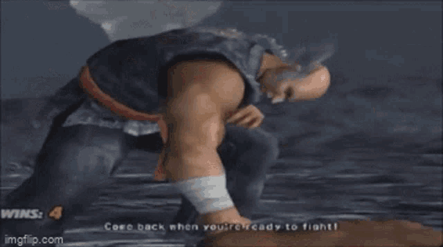 a video game that says heihachi wins on it