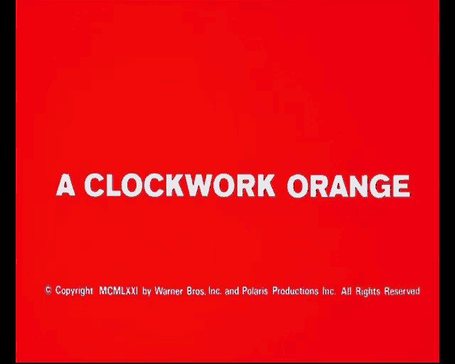 a red background with the words " a clockwork orange " on it