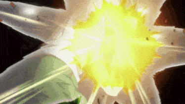 a cartoon character is being struck by a yellow light