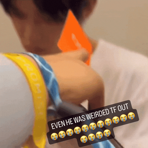 a picture of a person with the caption " even he was weirded out "
