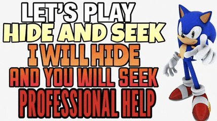 a sonic the hedgehog poster that says let 's play hide and seek