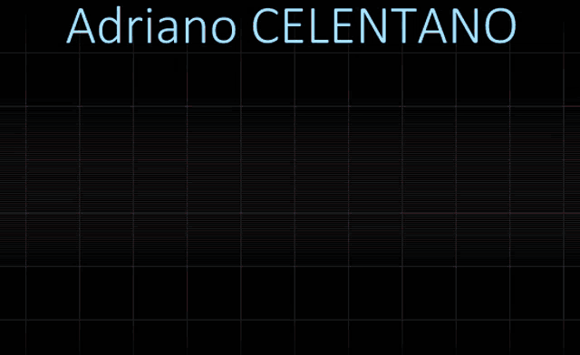 a poster for adriano celentano shows a heart with a man in it