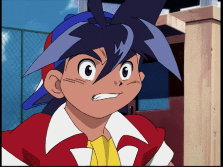 a cartoon character with a blue hat and a yellow tie