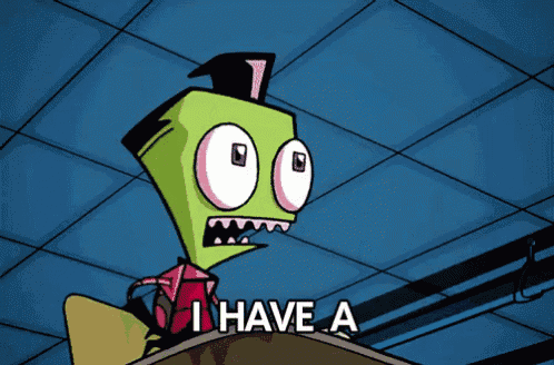 a cartoon character says that he has a