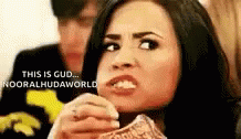 Popcorn Demi Lovato GIF - Popcorn Demi Lovato This Is Good GIFs