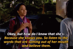 a woman says okay but how do i know that she 's because she knows you ..