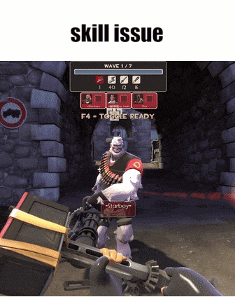a video game with the word skill issue on the top