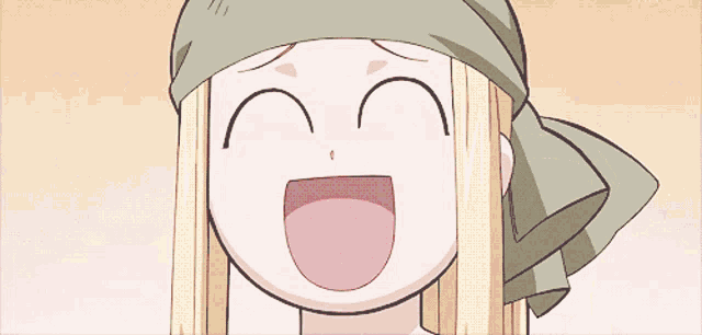 a close up of a cartoon character making a face with her mouth open