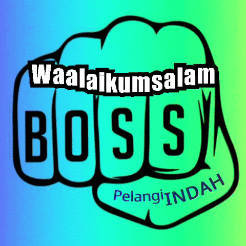 a green fist with the words waalaikumsalam boss written on it