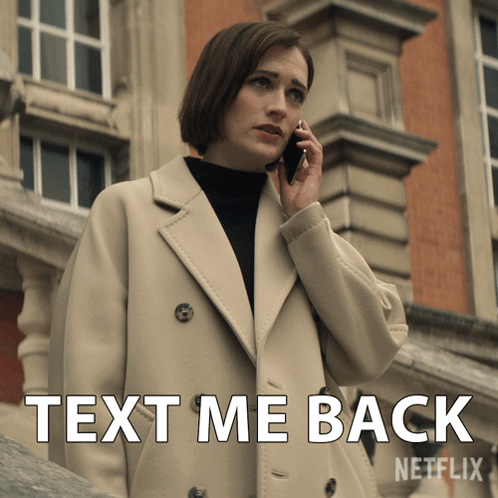 Text Me Back Kate Galvin GIF - Text Me Back Kate Galvin Charlotte Ritchie GIFs