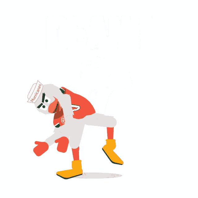 an illustration of a duck wearing a hurricanes hat