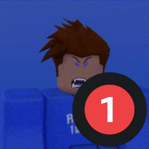 a red circle with the number 1 inside
