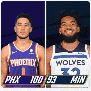 Phoenix Suns (100) Vs. Minnesota Timberwolves (93) Third-fourth Period Break GIF - Nba Basketball Nba 2021 GIFs