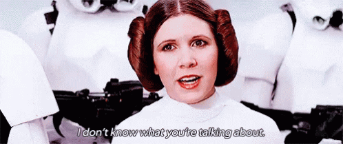 What'Re You Talking About GIF - Carriefisher Starwars Idk GIFs