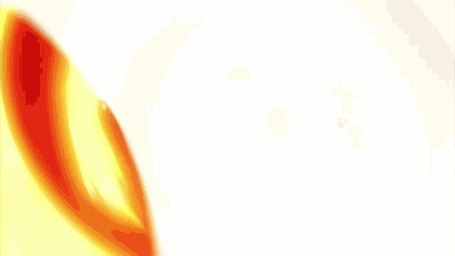 a yellow and orange swirl with a white light coming out of the center