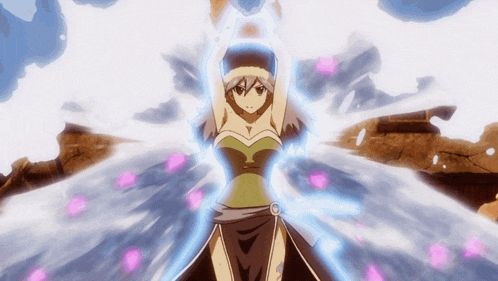 a girl in a green dress is holding a sword in her hands