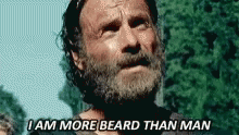Rick Grimes More Beard Than Man GIF