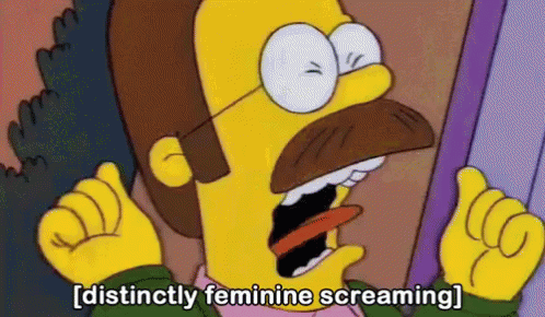 Ned Flanders Screaming GIF - Simpsons GIFs
