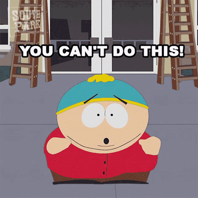 a cartoon character says you can 't do this