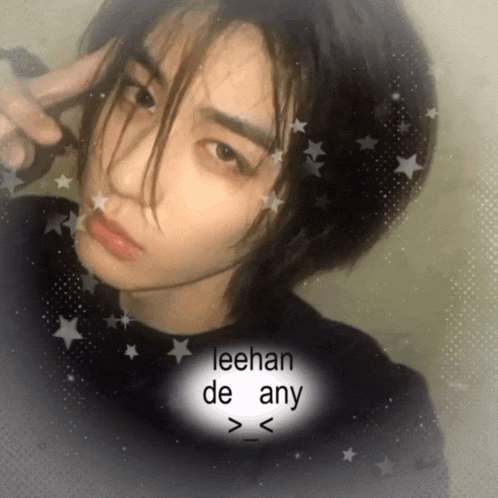 a picture of a person with the words leehan de any written on it